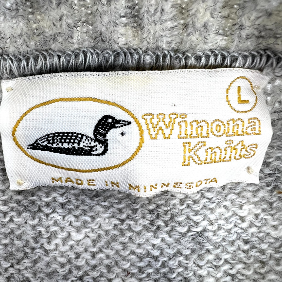 Vintage 80s Winona Knits Wool Blend Striped Sweater L - USA - Picture 5 of 7